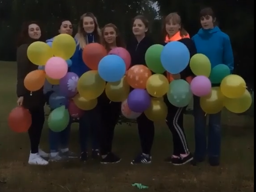 Поздравление с днём рожденья от воспитанников волейбольной секции