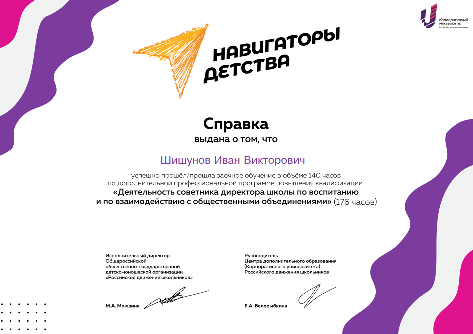 Повышение квалификации по программе 